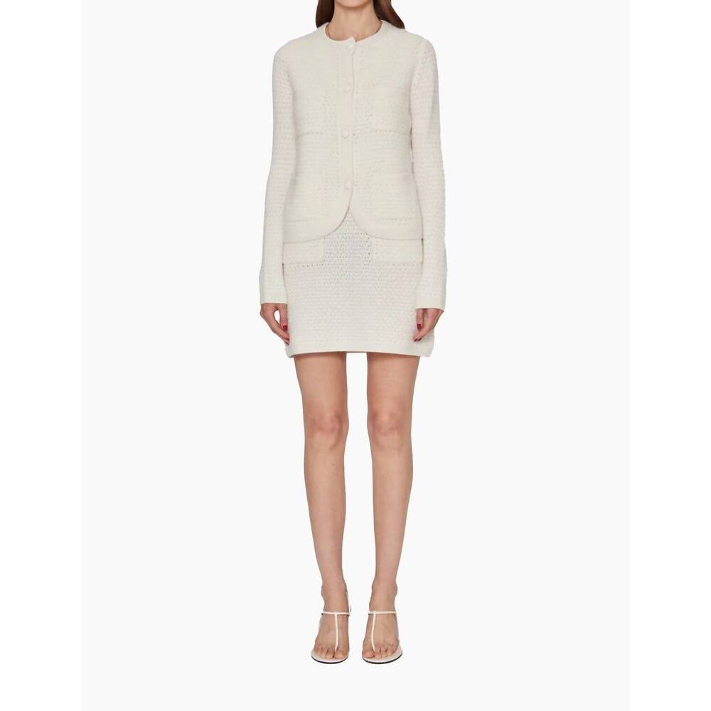 NEW ARCH4 CASHMERE tulip cashmere cardigan in husky grey